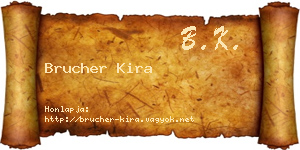 Brucher Kira névjegykártya